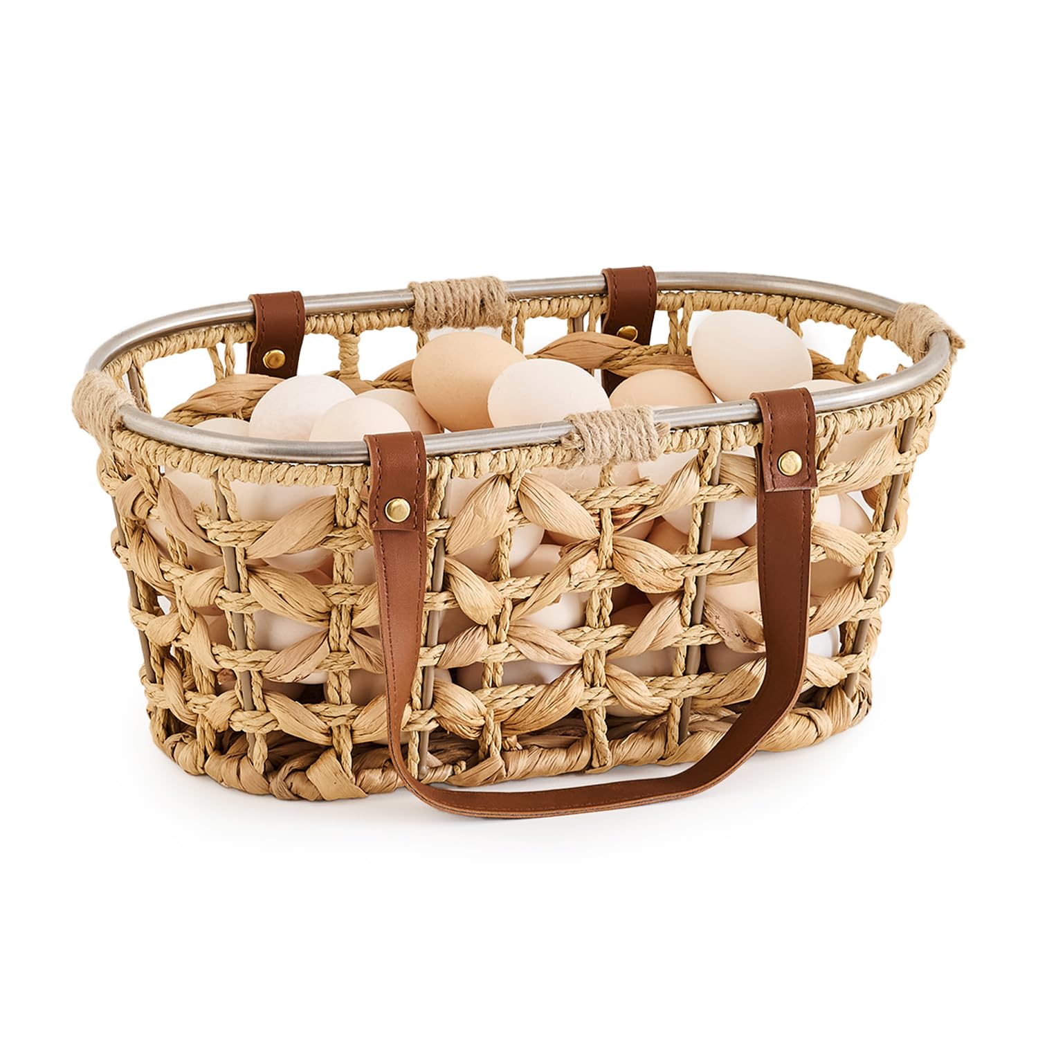 LGENHOOM Wicker Hyacinth Basket