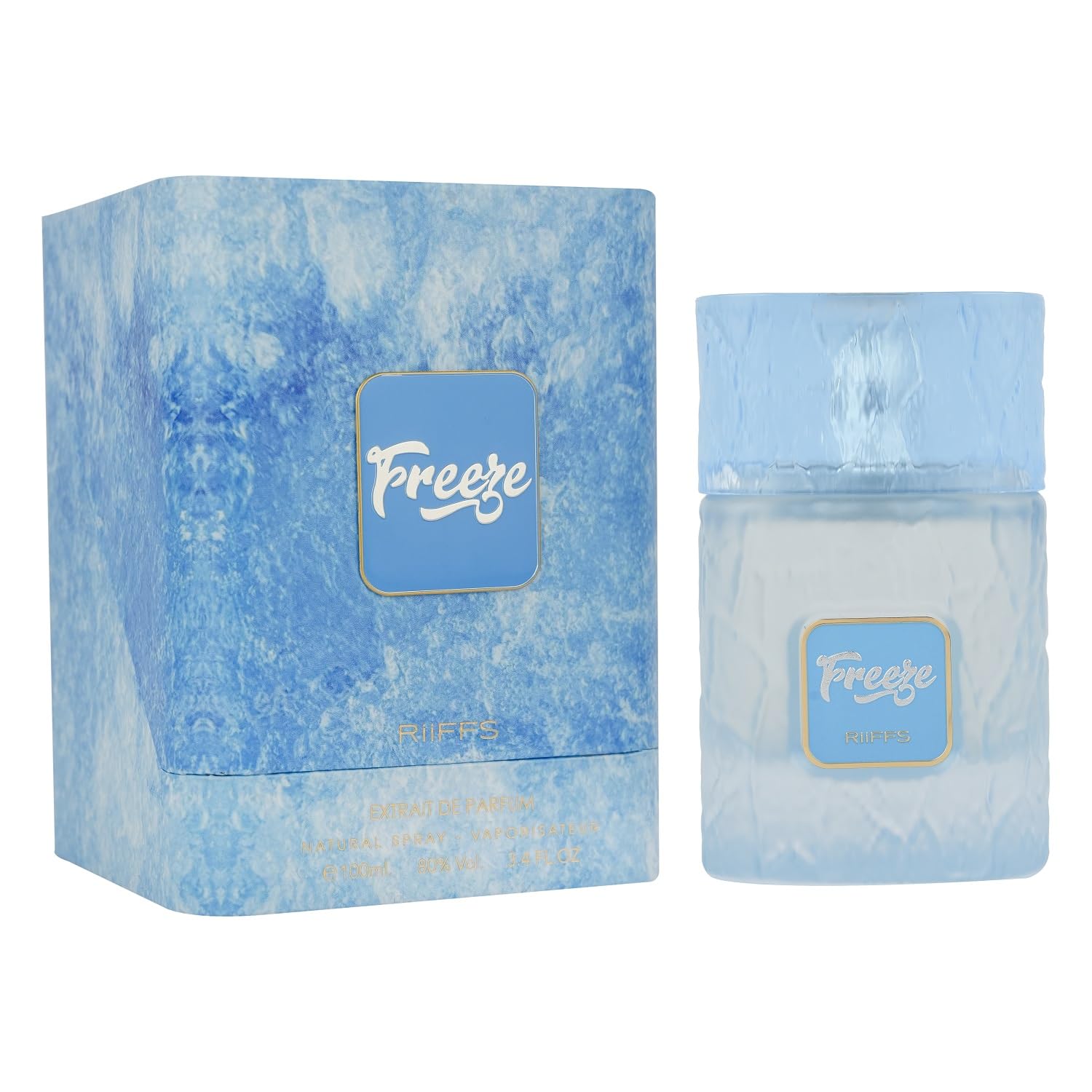 RiiFFS Freeze Extrait De Parfum 100ml | Unisex Long Lasting Perfume | Fresh Citrus, Mint & Amber Fragrance | Premium Day-to-Night Scent for Men & Women | Eau de Parfum Spray