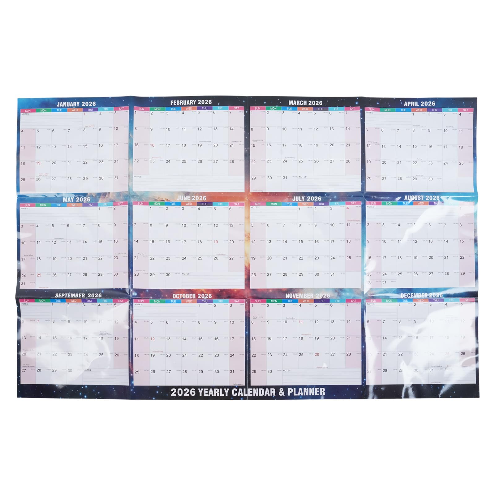 Elnwnnkc 2025 Erasable Yearly Calendar Home Wall Planner Wall Planner From January to December Whiteboard