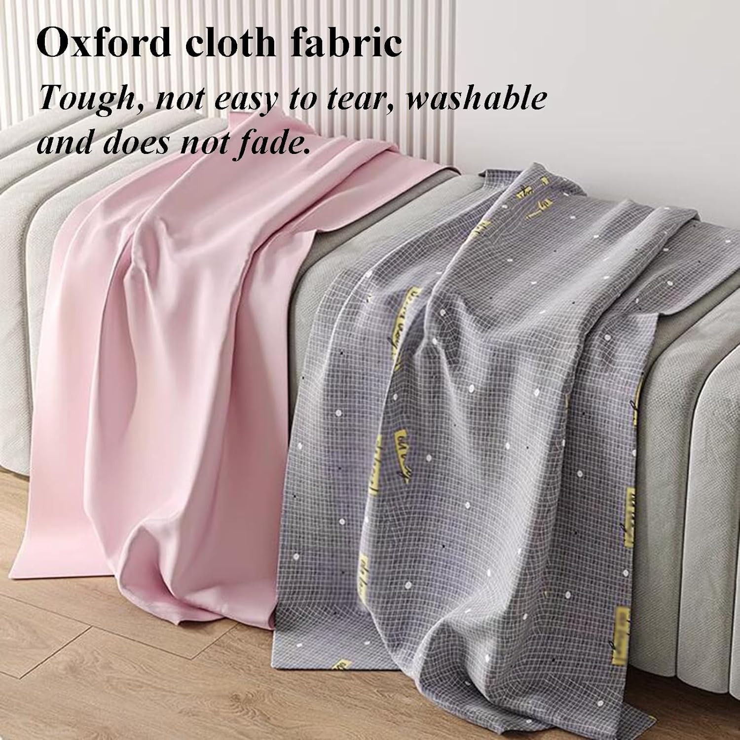 Folding Closet Metal Steel Clothes Closet with Cloth Cover and Hanging Rod Closets for Bedroom Portable Wardrobe Closet(C)