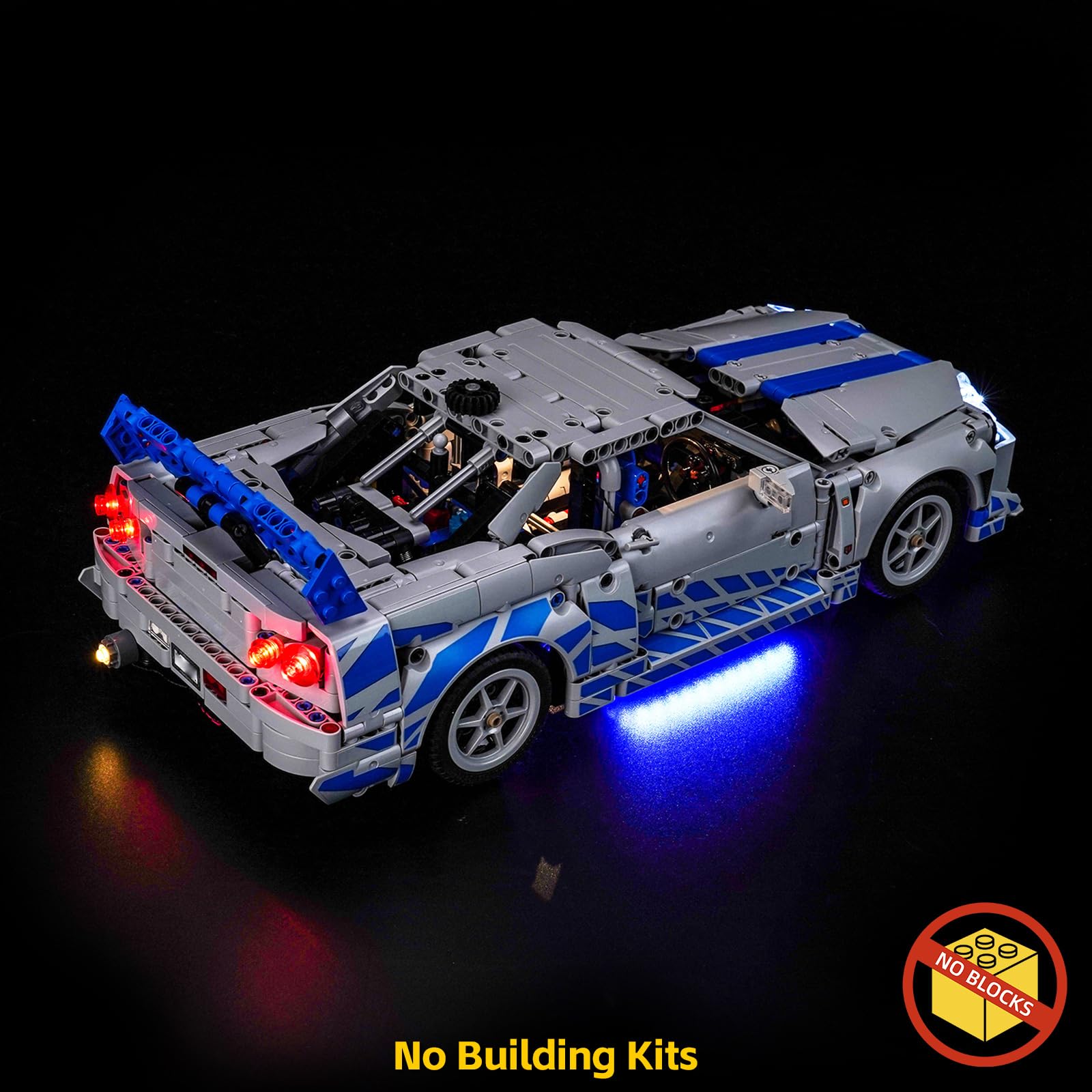 Light Kit Compatible with Lego 2 Fast 2 Furious Nissan Skyline GT-R (R34) Car 42210 (No Model) - Image 2
