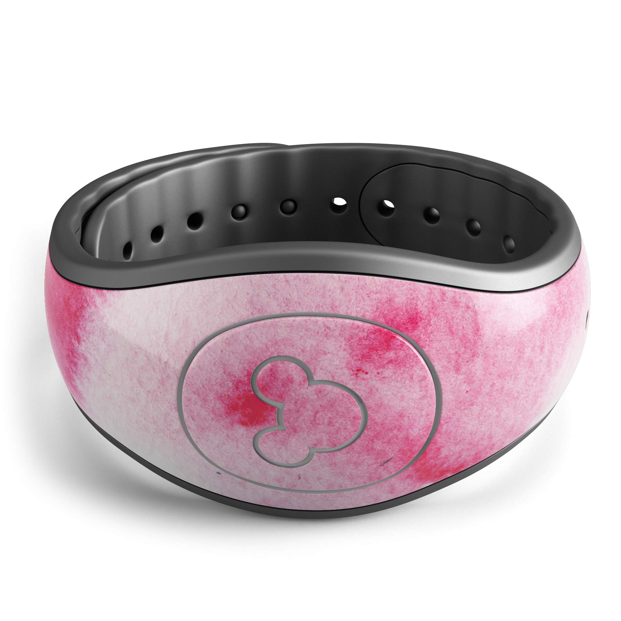 Design Skinz Pink and Black Absorbed Watercolor Texture Premium Vinyl Decal Wrap Cover for The Disney MagicBand 2 (Fits MagicBand 2 for Disney Parks)