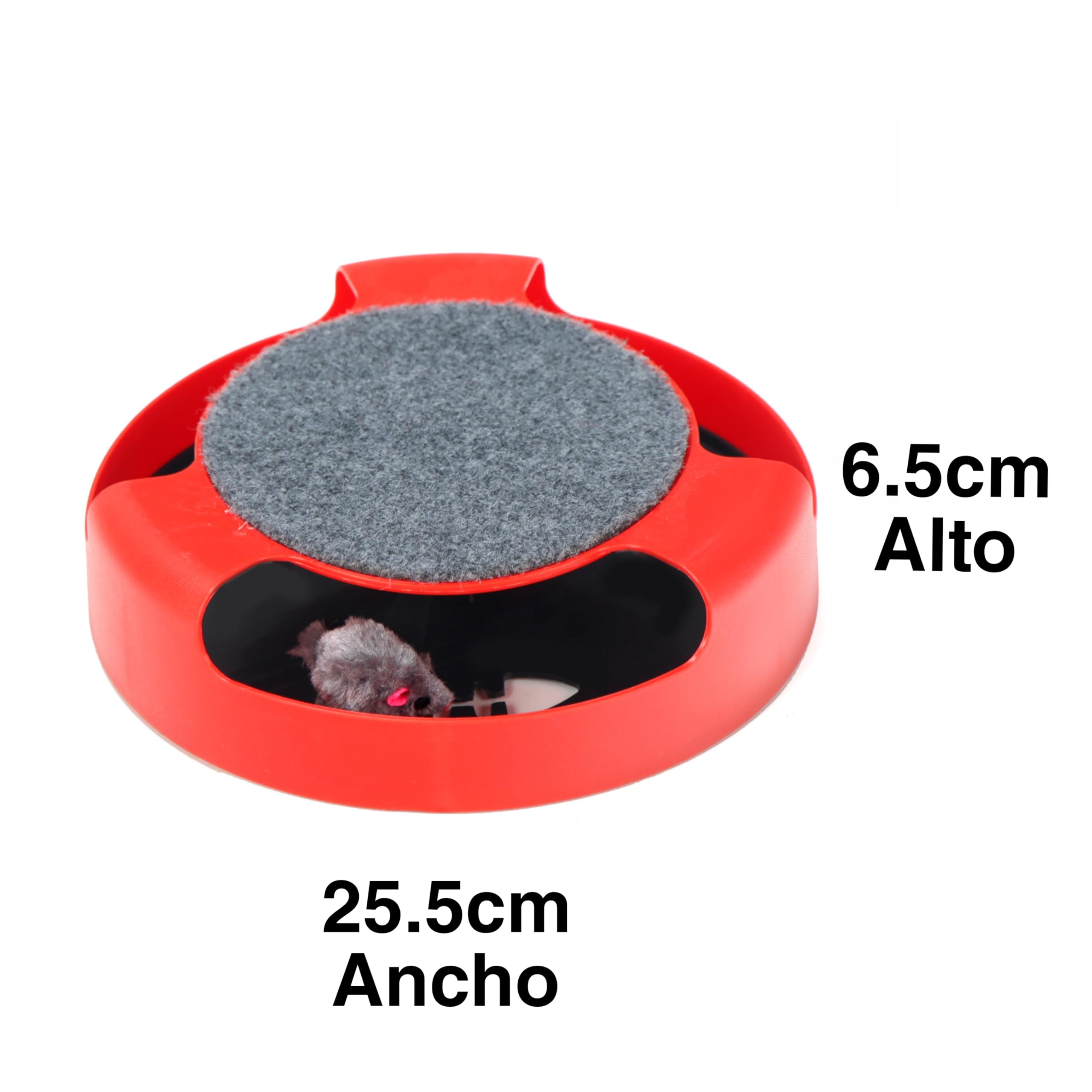 Juguete Interactivo para Gatos - Atrapa al Ratón (Rojo)