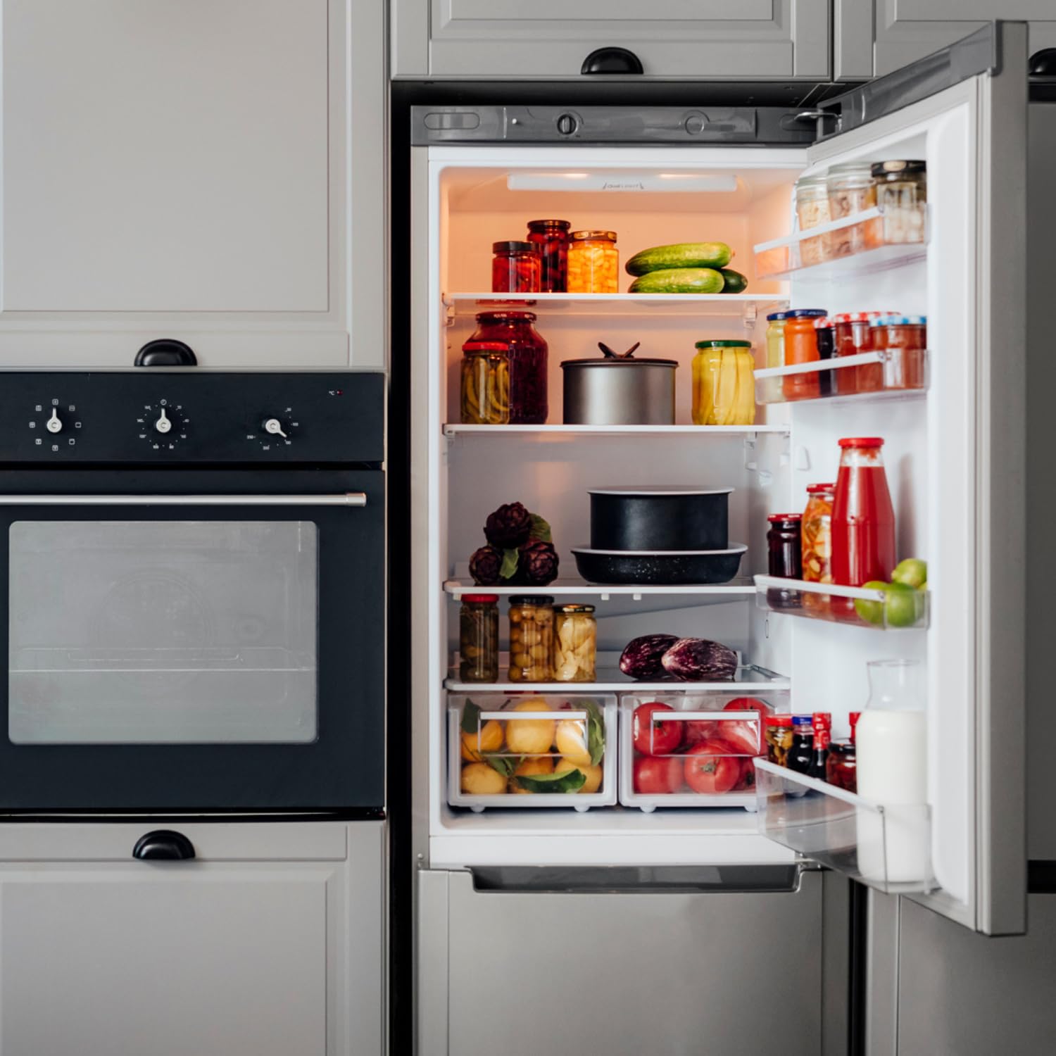 Lagostina Ingenio Induction Coperchio in Vetro e Silicone, Nero e Trasparente, 24 cm