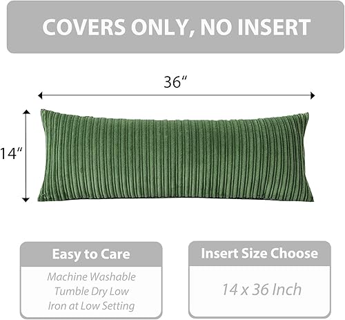 Miniatura 706 de UGASA - Juego de 2 fundas de almohada de terciopelo a rayas, funda decorativa para cojín con cremallera oculta para el hogar, sofá, dormitorio,