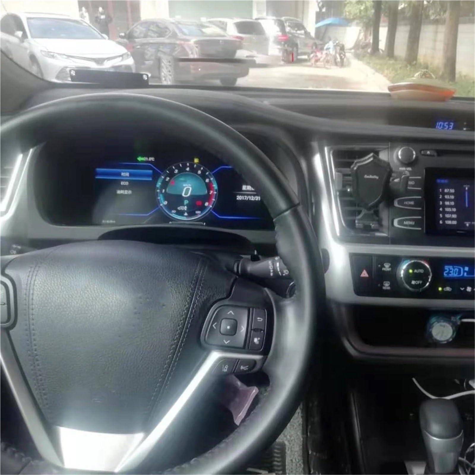 tachometr Akcesoria samochodowe 12,3-calowy panel LCD z wyświetlaczem wskaźników, pasujący do Toyoty Highlander Kluger 2015-2019 prędkościomierz