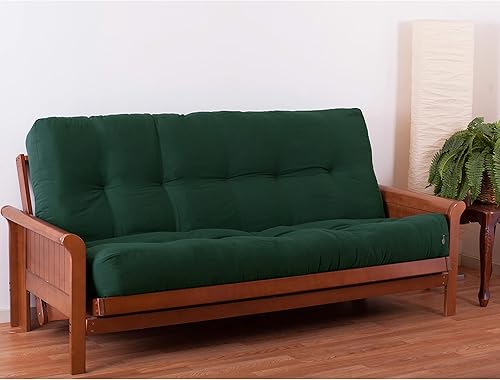 Miniatura 50 de Blazing Needles Colchón futón de sarga Renewal de 9 pulgadas, matrimonial, índigo Índigo,Aqua Blue,Negro,Borgoña,Chocolate,Verde bosque,Uva,Mojito