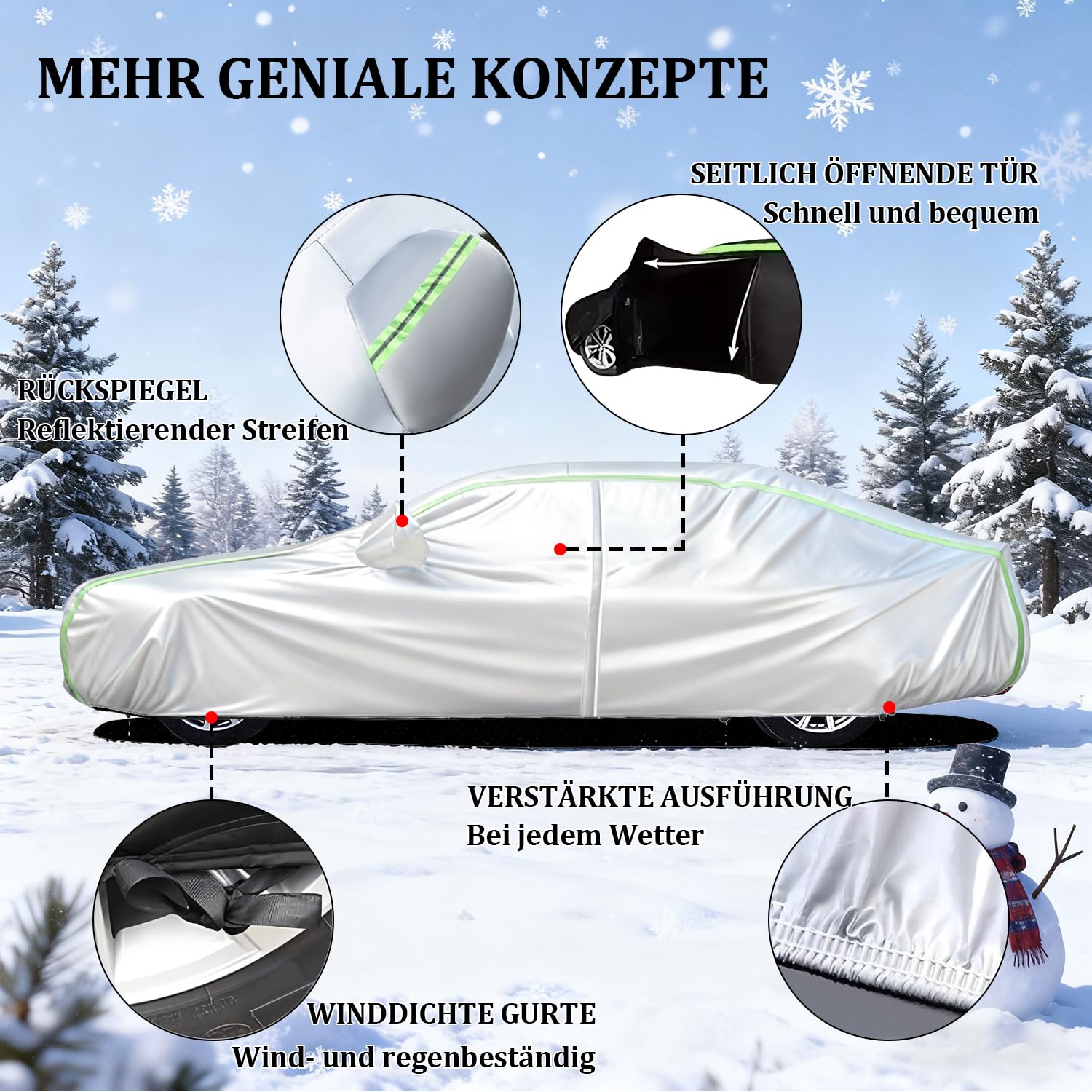 Autoabdeckung Outdoor für Audi Q5 (8R/FY) (2008-2024) Auto Abdeckplane Wasserdicht Aus Oxford-Gewebe Gefertigt, Schnee- und Regenbeständig und mit Windfesten Seilen Ausgestattet