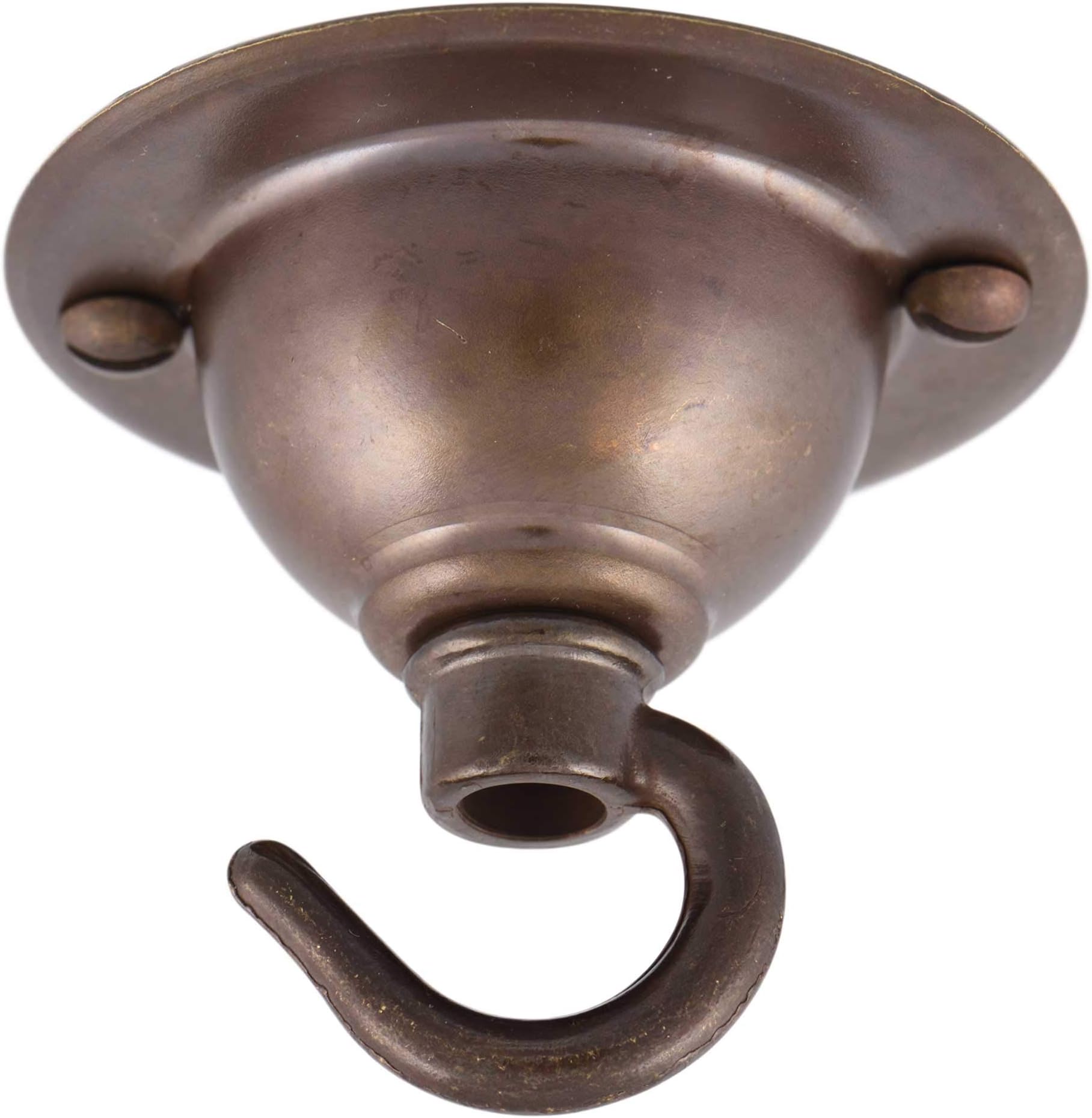 ElekTek 65mm Diameter Ceiling Chandelier Plate with Hook Antique Brass