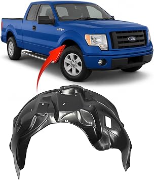 Compatible with Ford F-150 20092014 Front Right Fender Liner | Passenger Side, Plastic, Ready to Install, OEM 9L3Z16102A, FO1249138