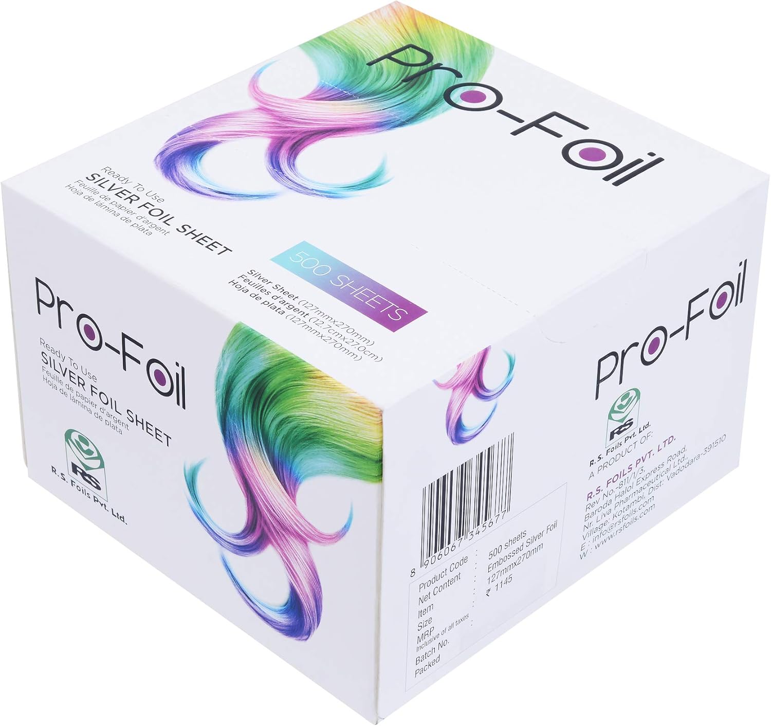 Just Home Ready to use Silver Foil Sheet, (500 Sheets), Pop-Up Dispenser, Pre Cut Silver Foil for Highlighting, Hair Color Application and Highlighting Services : Beauty & Personal Care