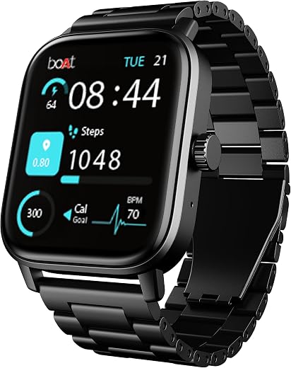 Boat Wave Call 3 Smartwatch 1.83” HD Display with Animated Watch Faces; BT Calling, Functional Crown, Multiple Sports Mode...