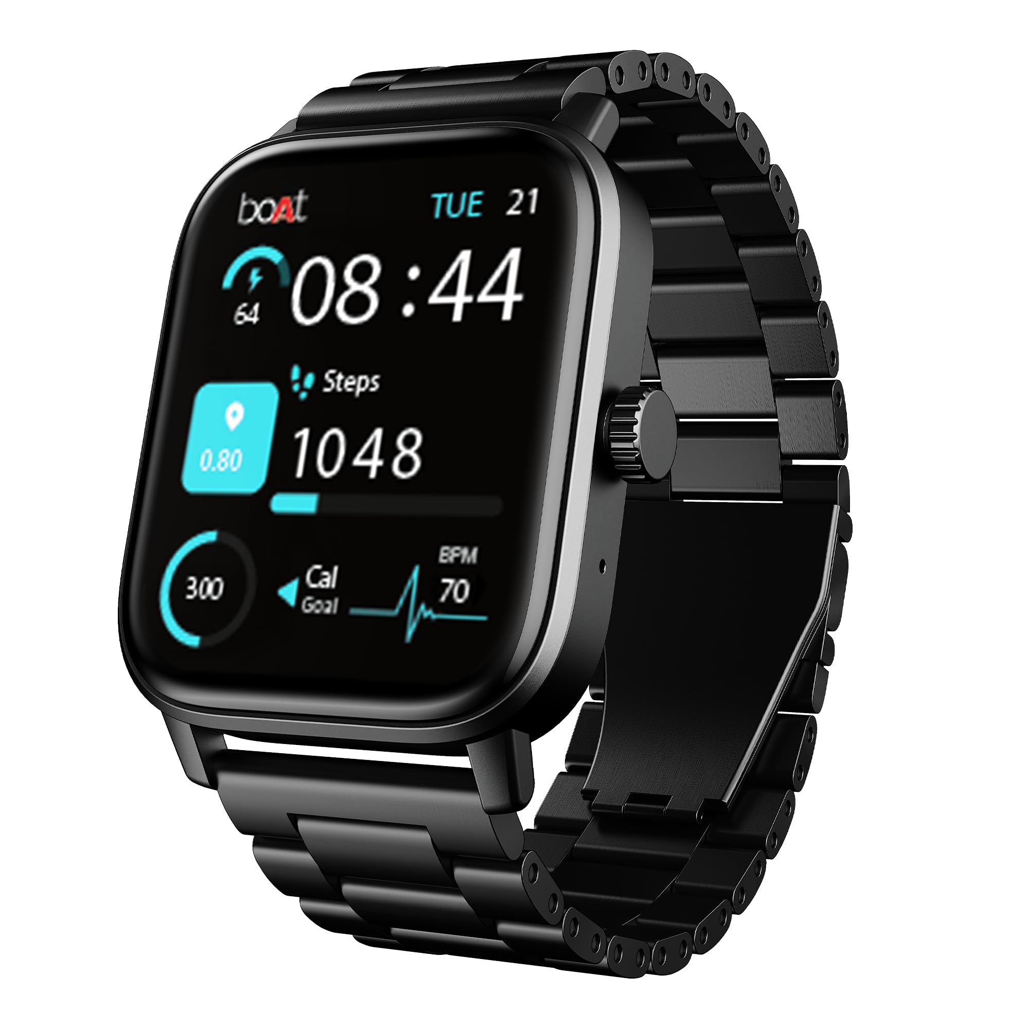 Boat Wave Call 3 Smartwatch 1.83” HD Display with Animated Watch Faces; BT Calling, Functional Crown, Multiple Sports Modes, IP68, HR, SpO2 Monitor, Smart Watches for Men & Women (Metallic Black)-image-25
