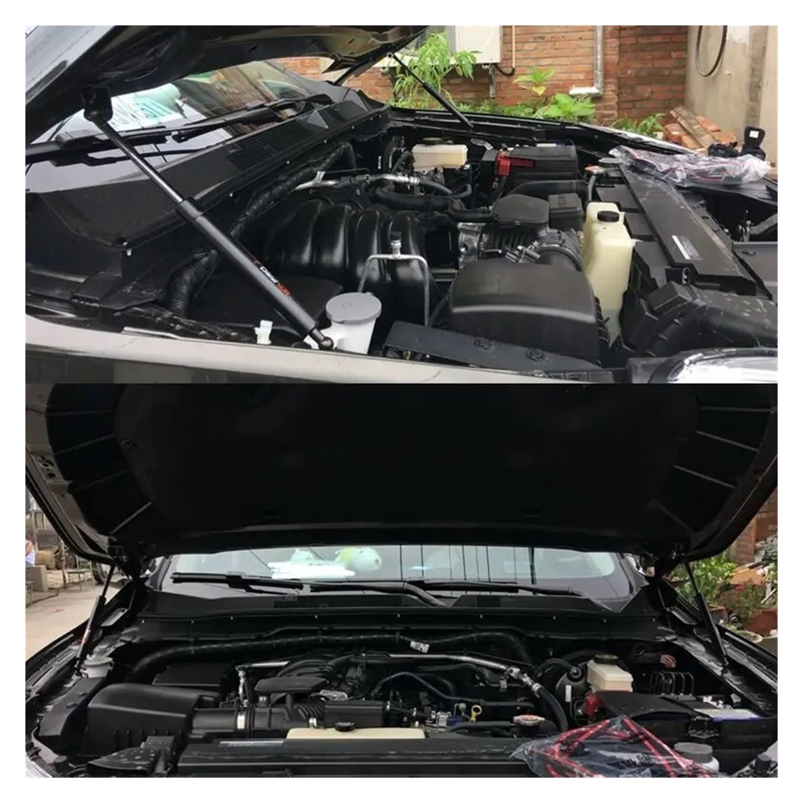 Haubenlift Gasdruckdämpfer Für Benz X-Klasse W470 2017 2018 2019 2020 Haube Motorhaube Streben Lift Unterstützung Dämpfer Motorhaubendämpfer(Normal Black)