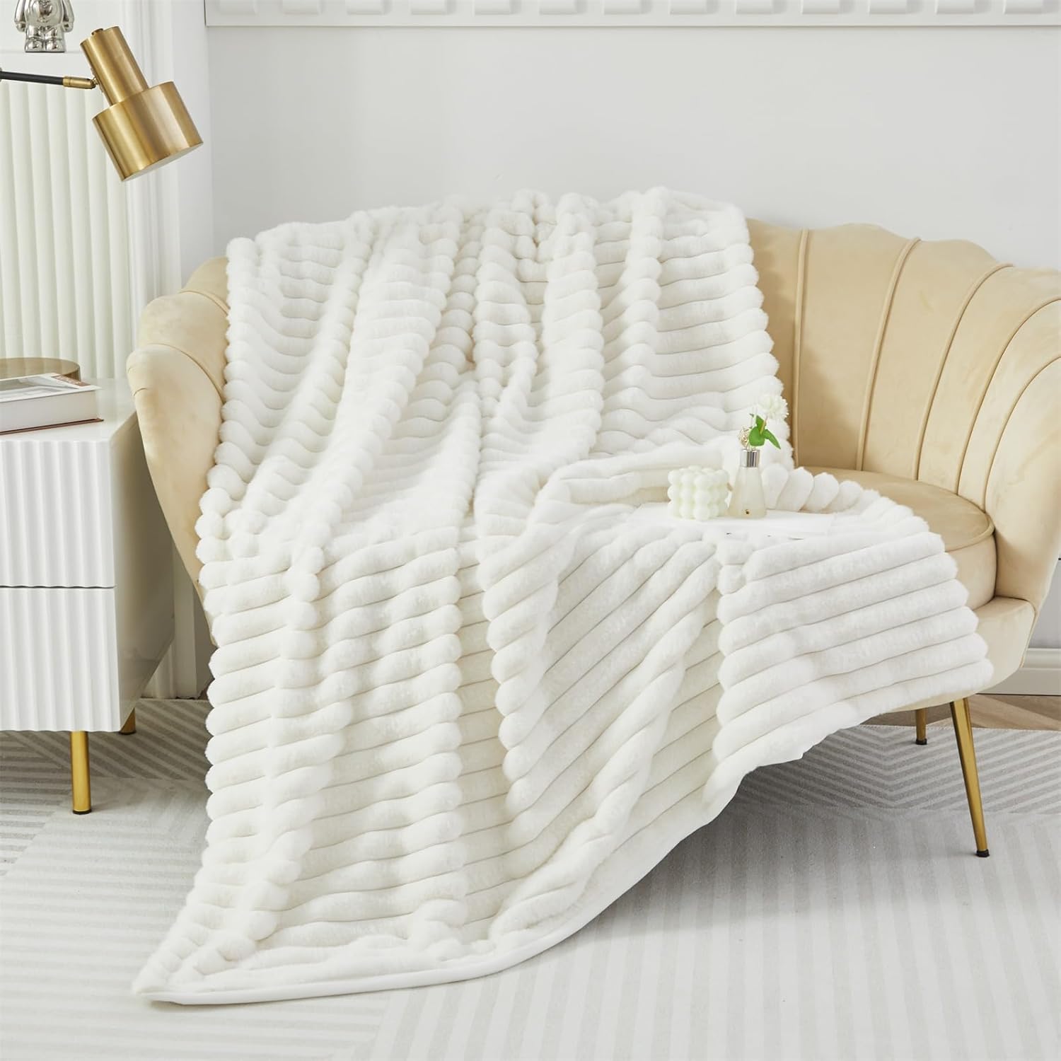 Sofa Throw Blanket | Green, Grey, Beige, Coffee | Nordic Tassel Cotton Jacquard Throw Blanket Cover