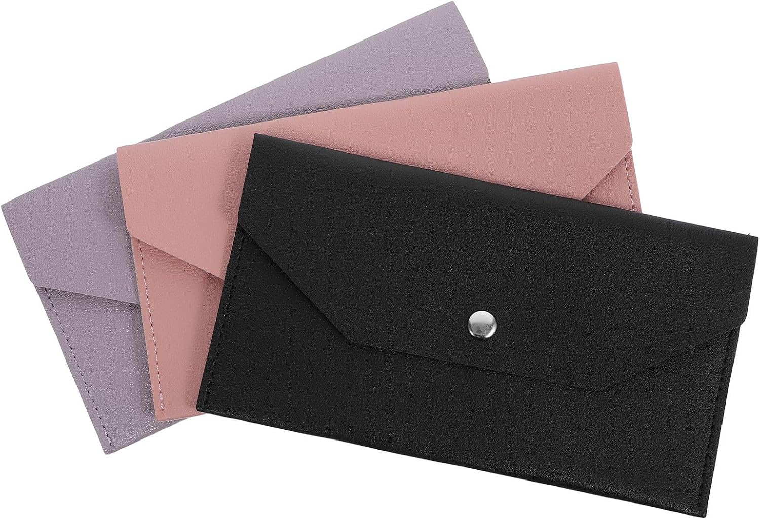 3pcs Women Cash Wallet Set Pu Leather Foldable Budget Cash Holder with Separate Compartments and Quick Access Card Slot for Savings and Compact Storage in Handbags