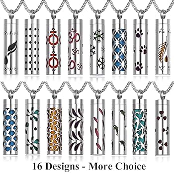 Essential Oil Necklace for Women, Aromatherapy Pendant