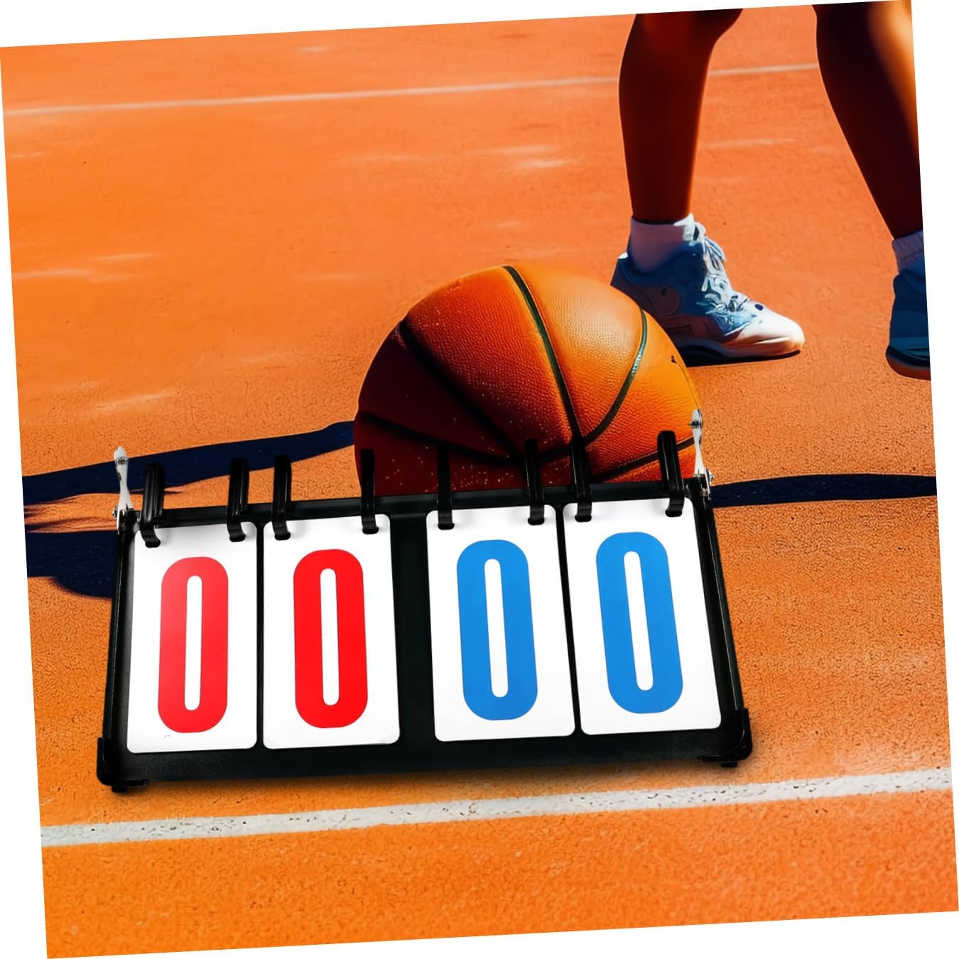 Thick Steel Digital Scoreboard Digit Flip Display Multi-Sport Scorekeeper for Basketball Football Volleyball Tennis Badminton Portable Accurate Scoring Tool for Outdoor Games