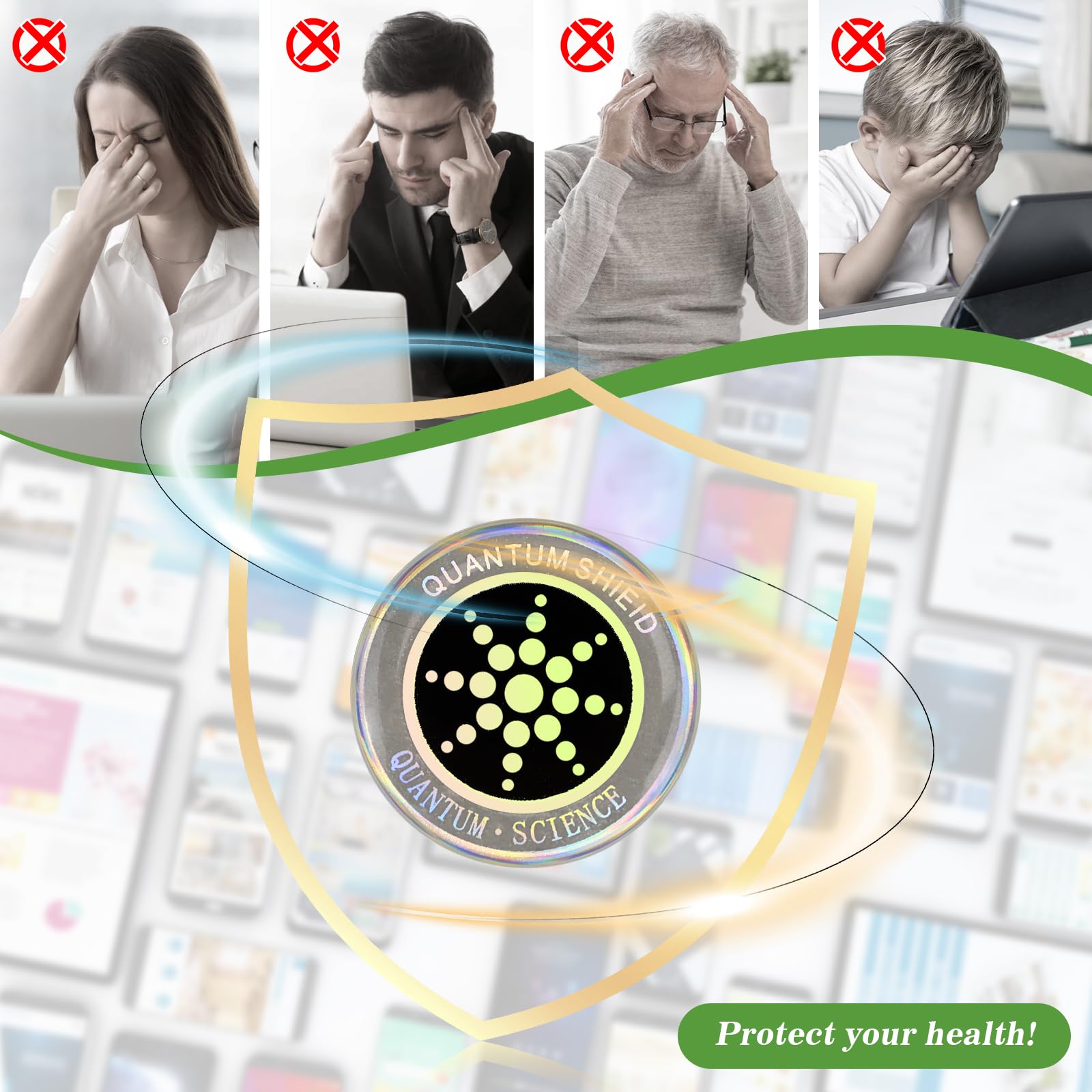 6 Pezzi Adesivi Anti Radiazioni Protezione Dalle Radiazioni Anti Onde Elettromagnetiche per Telefoni Cellulari Computer Laptop Forni a Microonde Dispositivi Elettronici