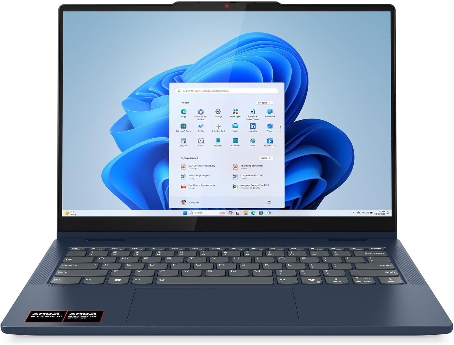Lenovo IdeaPad 5 2-in-1 Laptop, 14" WUXGA IPS Touchscreen, AMD Ryzen AI 7 350 8-Core, AMD Radeon 860M Graphics, 16GB LPDDR5 2TB SSD, Backlit Keyboard, Wi-Fi 7, 1080P + IR Camera, Win11 Home