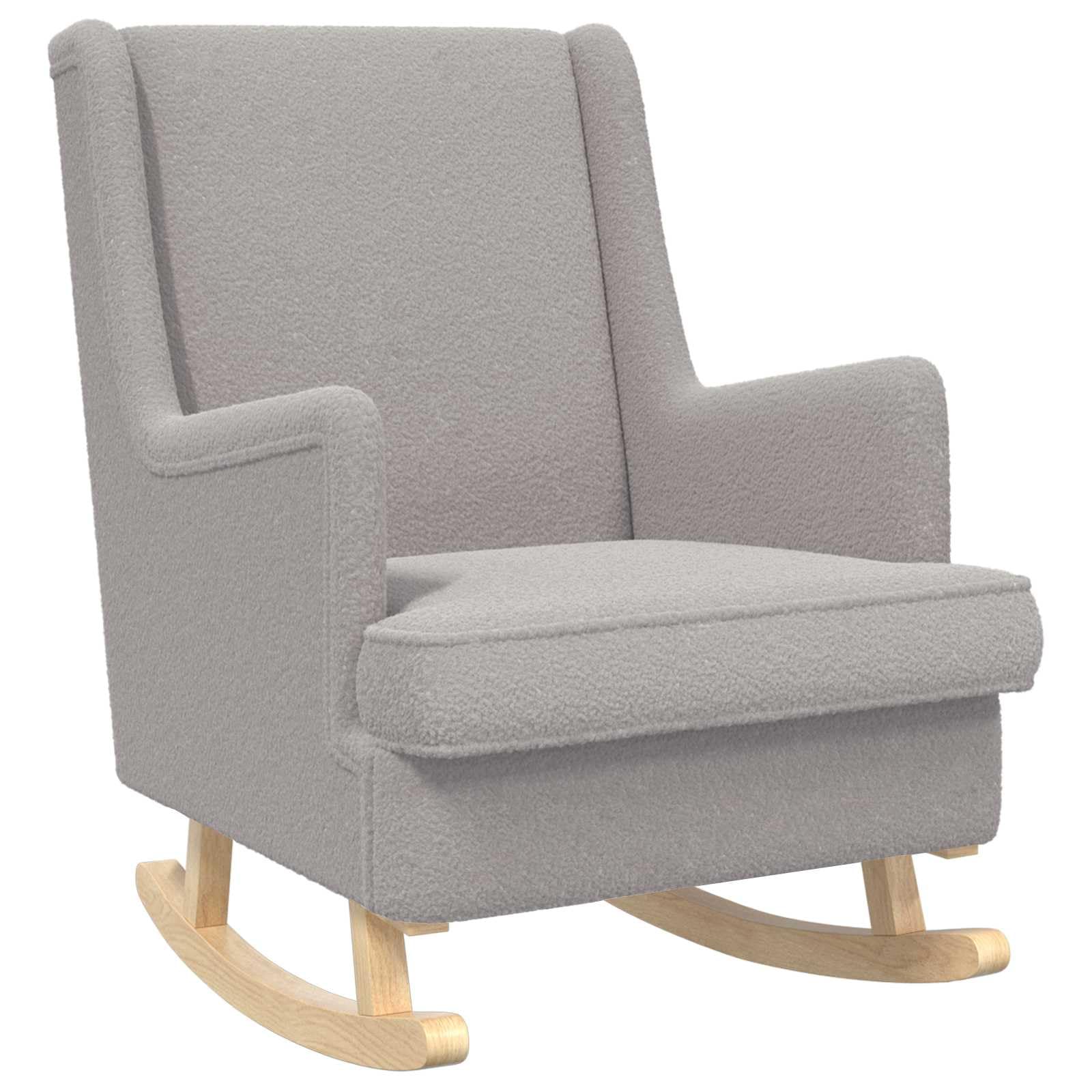 Mecedora Gris Claro 62 x 80 x 85 cm Bouclé, Mecedoras, 16.675 kg-42029970