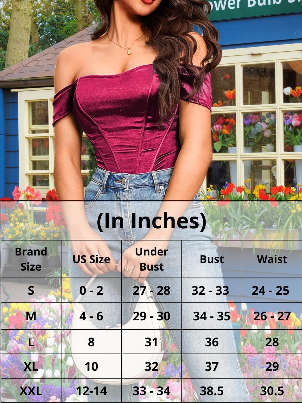 Kaei&Shi Night Out Outfits, Satin, Strapless, Off Shoulder Corset Top