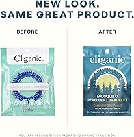 Vista 2 de Cliganic Paquete de 50 pulseras repelentes de mosquitos, bandas impermeables sin DEET