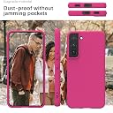YATWIN Silicone Back Case for Samsung Galaxy S22, Soft-Touch Phone Back Cover for Samsung Galaxy S22 - Magenta gallery image
