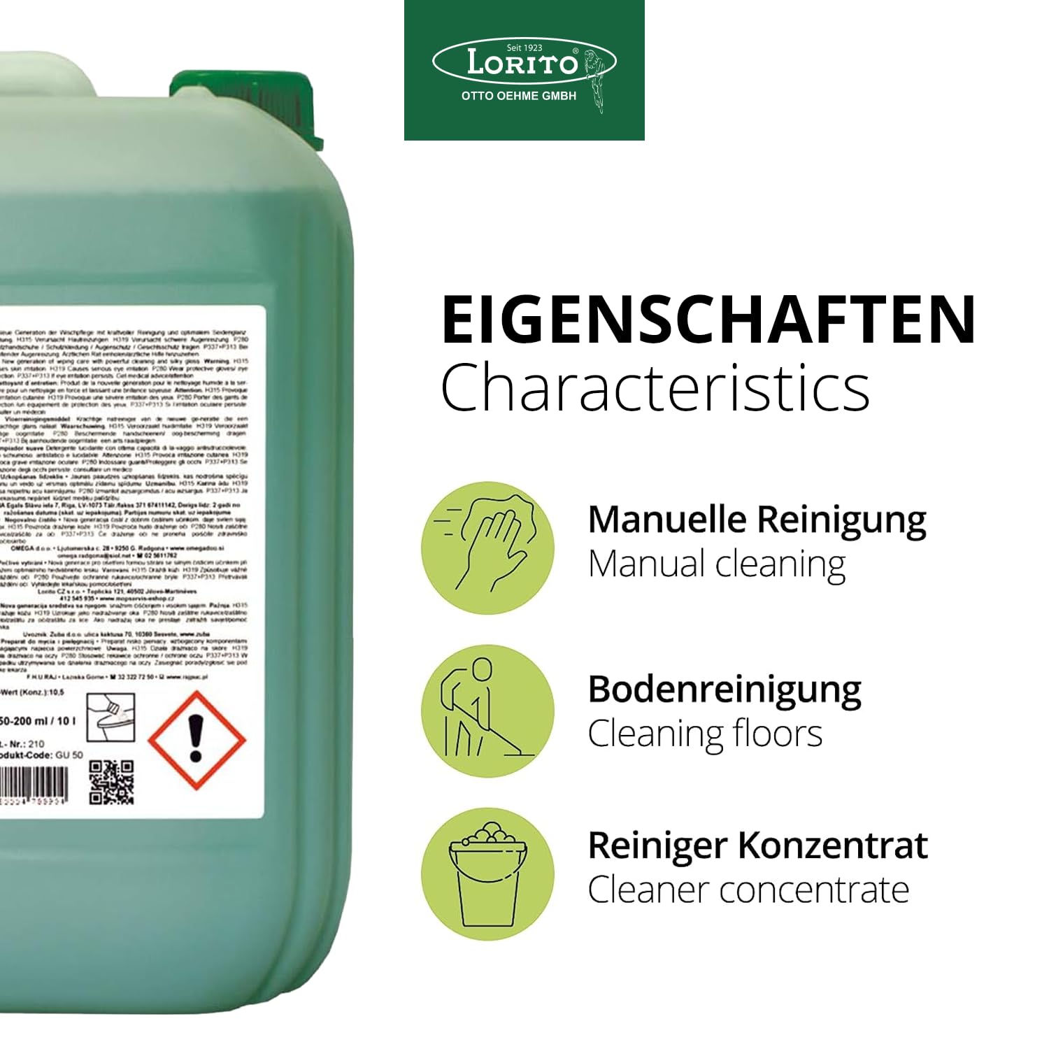 Lorito Combidur Wischpflege 10L Bodenreiniger Konzentrat
