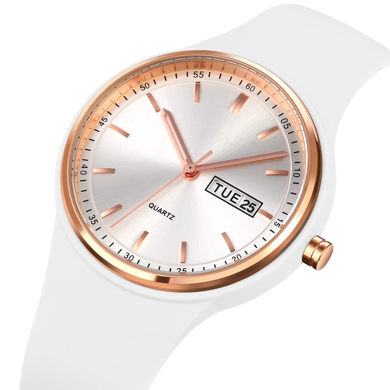 Reloj de Pulsera para Mujer con Correa de Silicona, Esfera Grande, Resistente al Agua, Deportivo, Moderno, Casual, Simple, de Cuarzo, analógico, para Mujeres y niñas