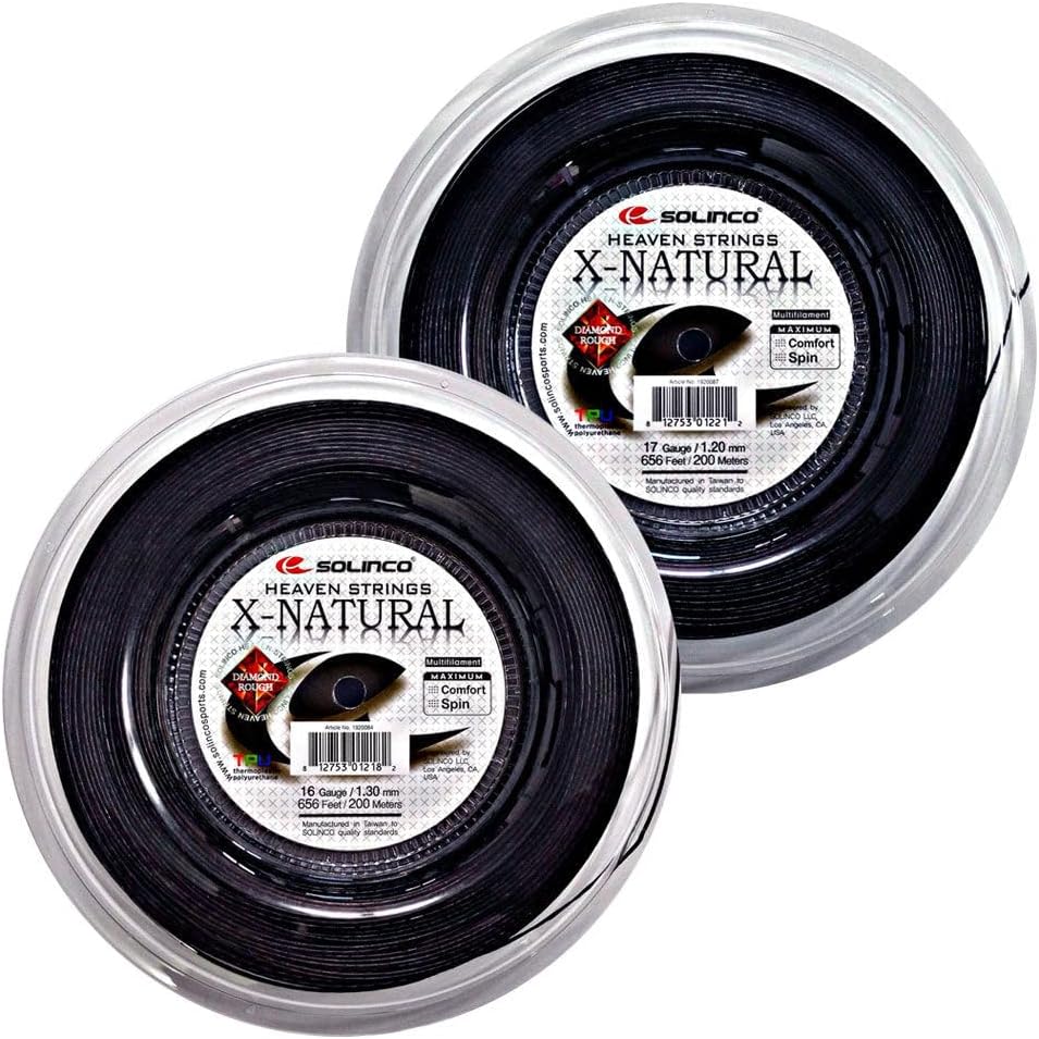 Solinco X-Natural Tennis String Reel-16G-Black