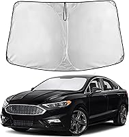 Vista 147 de EcoNour Parasol para parabrisas de camiones con bolsillo de almacenamiento Parasol reflectante de material 240T para protección contra rayos UV