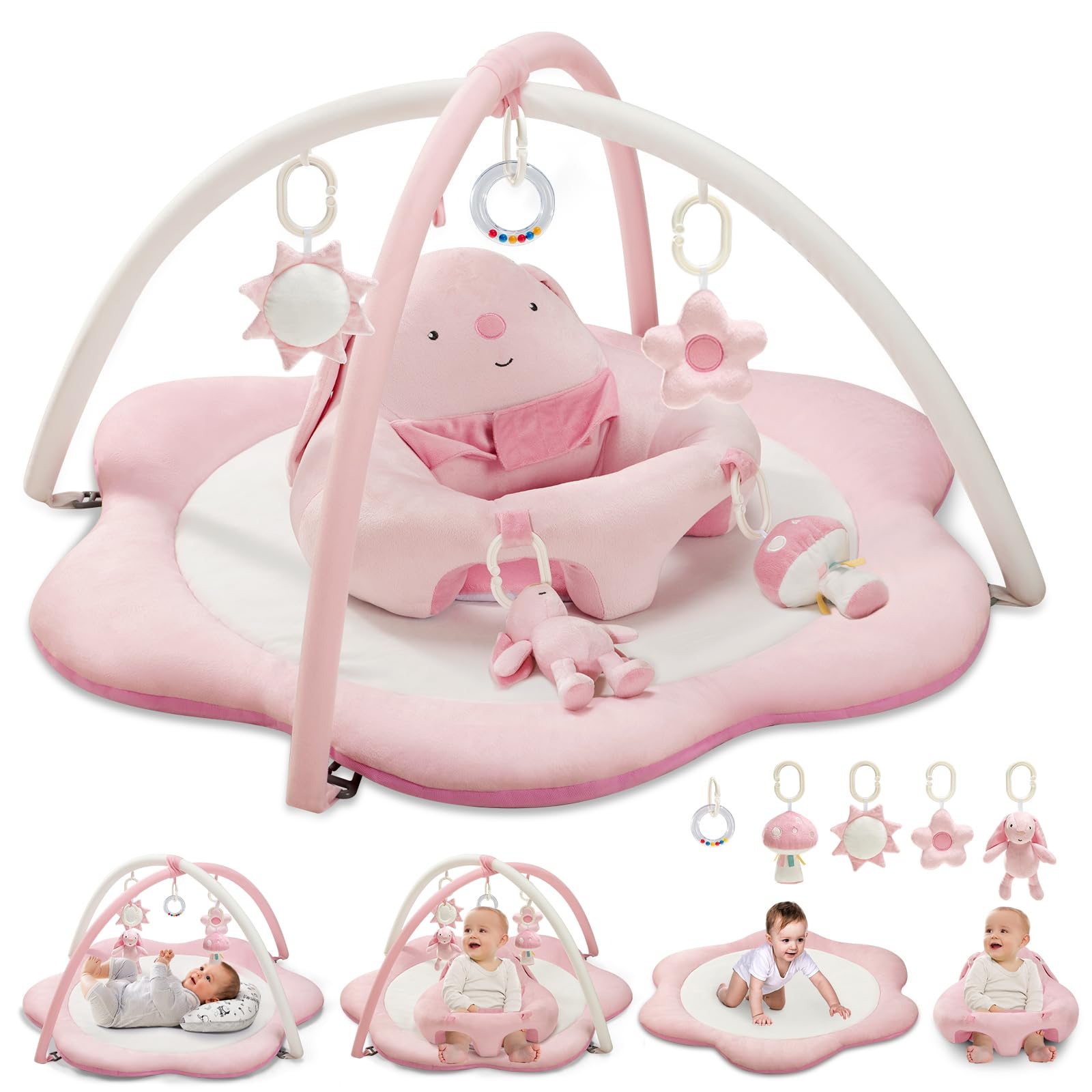 3-in-1 Baby Play Mat with Baby Seat