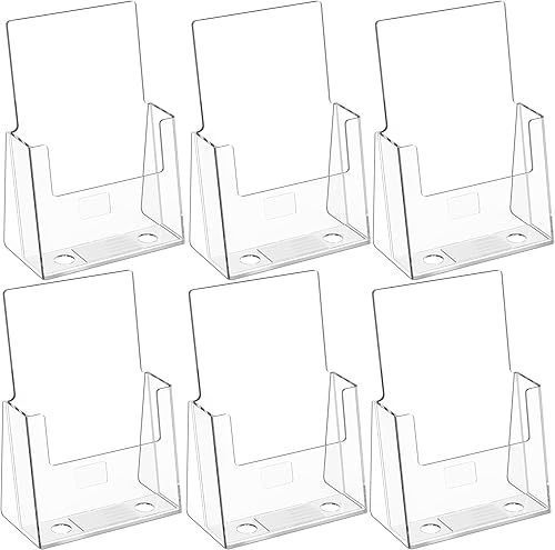 Miniatura 9 de MaxGear Soporte acrílico para folletos de 6 x 9 pulgadas, soporte transparente para literatura de acrílico para encimera, soporte de exhibición de