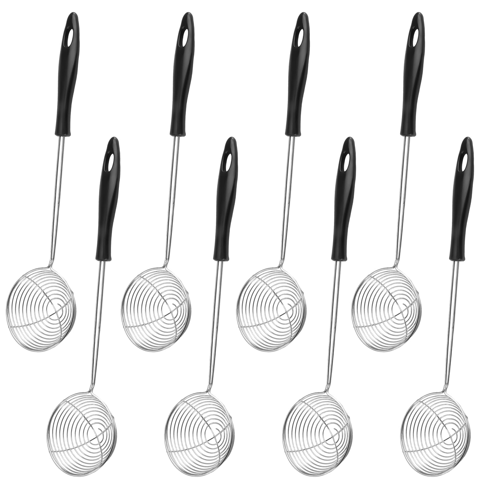8 Piezas Espumadera Alambre de Acero Inoxidable, Pequeño Colador de Alambre para Freír Alimentos, Malla Fina Colador de Olla Caliente, Espumadera Araña, Espumaderas de Cocina para Fideos, Setas