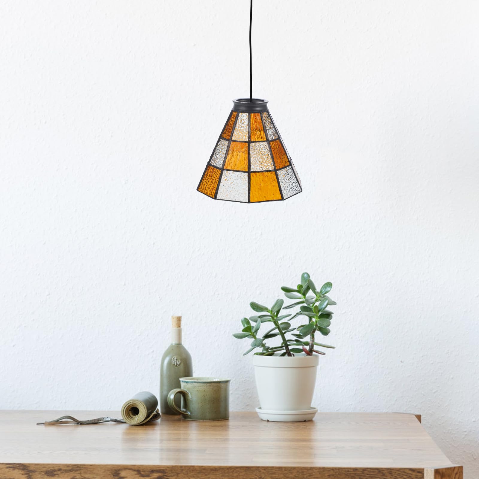 Paralume di Vetro per Lampada a Sospensione, Ricambio Moderno in Vetro Trasparente, Adatto per Lampade da Comodino e Luci Appese, Design Unico e Facile da Usare