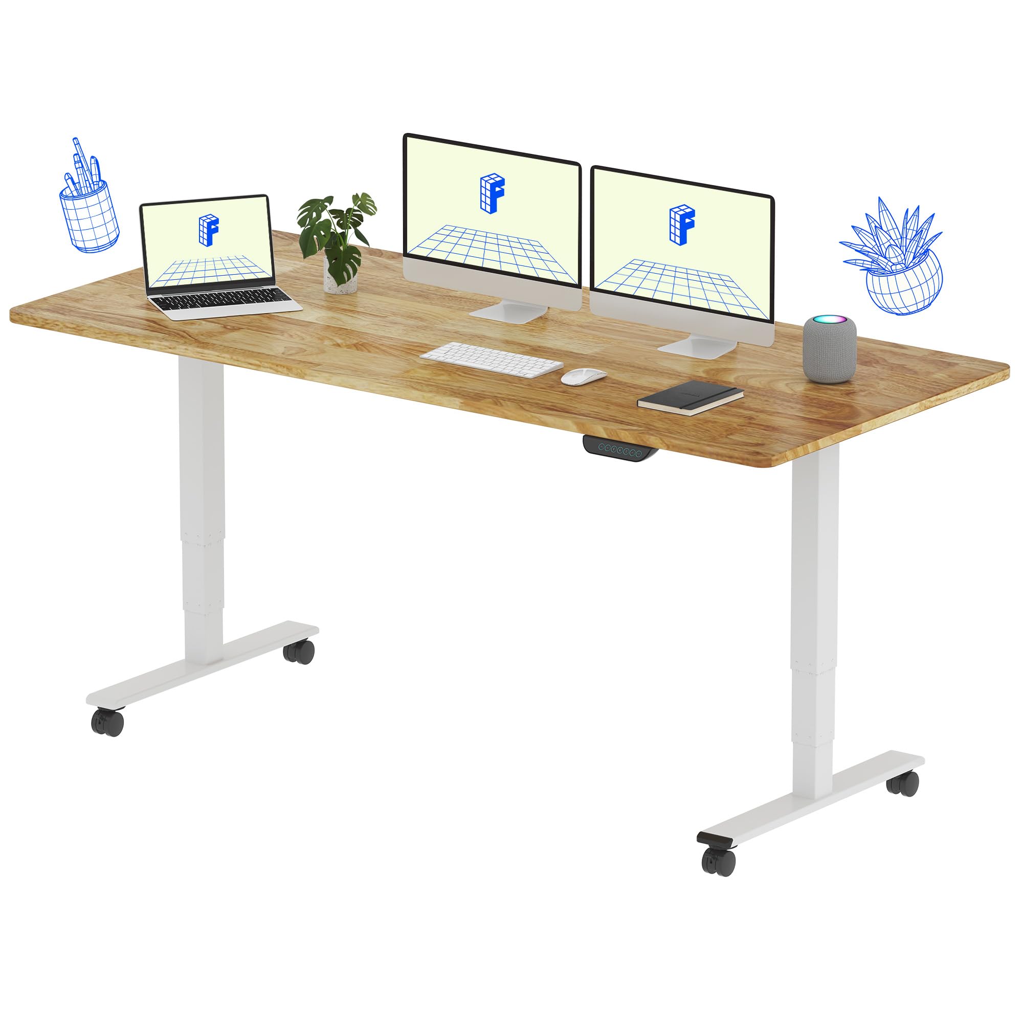 Amazon.com: FLEXISPOT E6 MAX Solid Wood 71x30 Inch Dual Motor 3