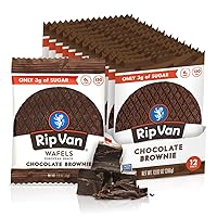 Vista 1 de Rip Van Wafels Stroopwafels de brownie de chocolate – Snacks saludables – Bocadillos sin OGM – Apto para dieta cetogénica – Snacks de oficina – Bajo