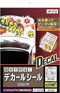 エーワン 自分で作るデカールシール 透明 1セット 81022