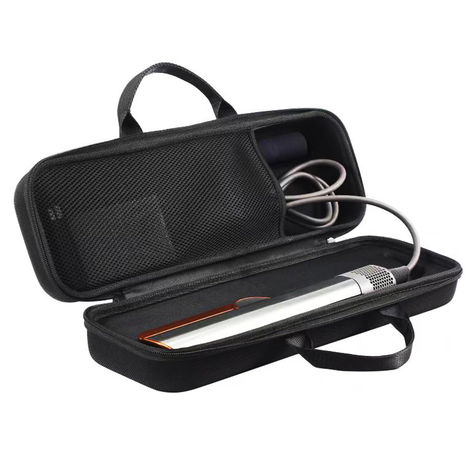 Bolsa de transporte para plancha de pelo Dyson Airstrait HT01, estuche rígido para plancha de pelo, impermeable, resistente a los arañazos y almacenamiento organizado para accesorios de potencia