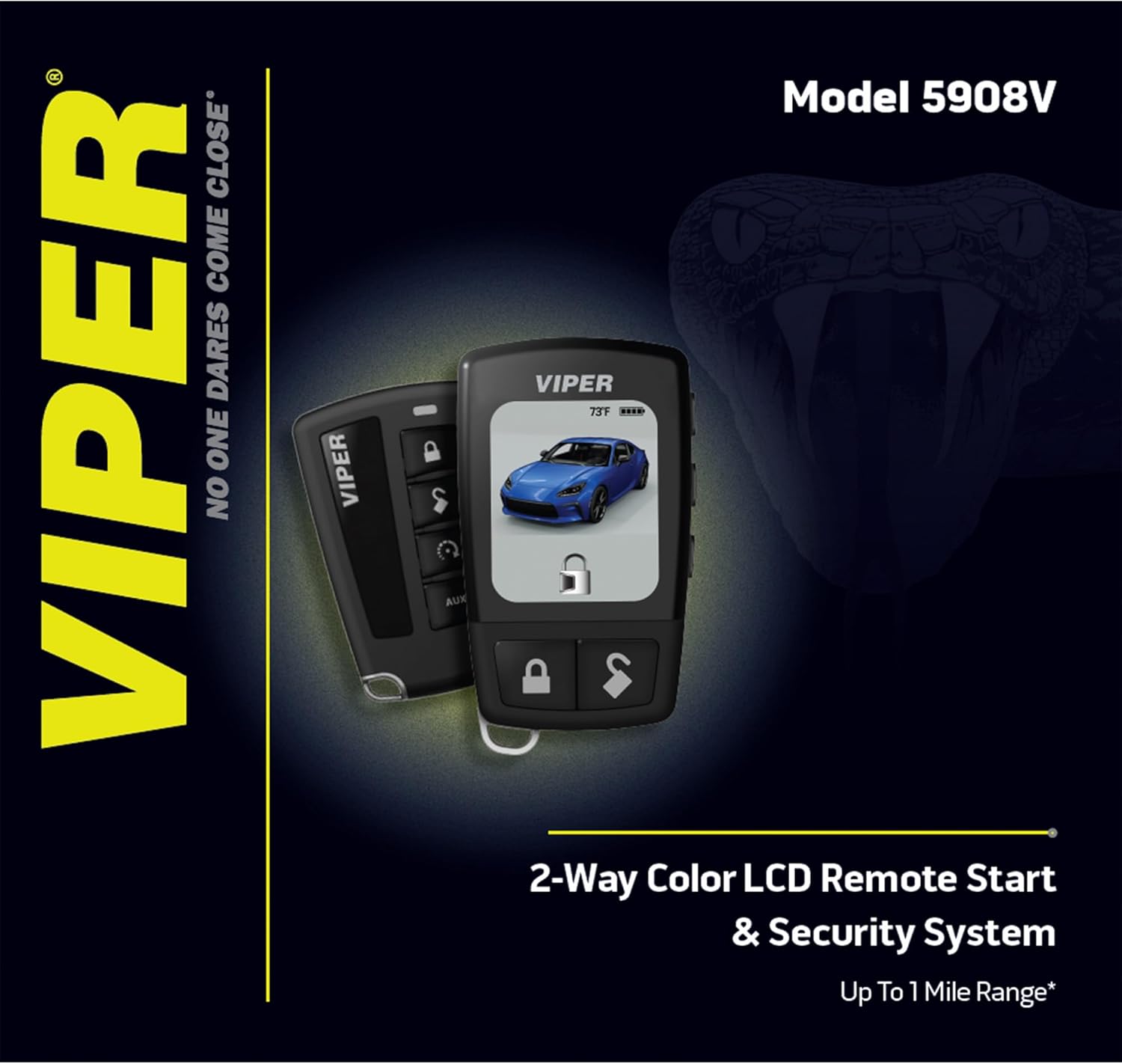 Viper 5908V 2Way LCD Security and Remote Start System with up to 1Mile Range