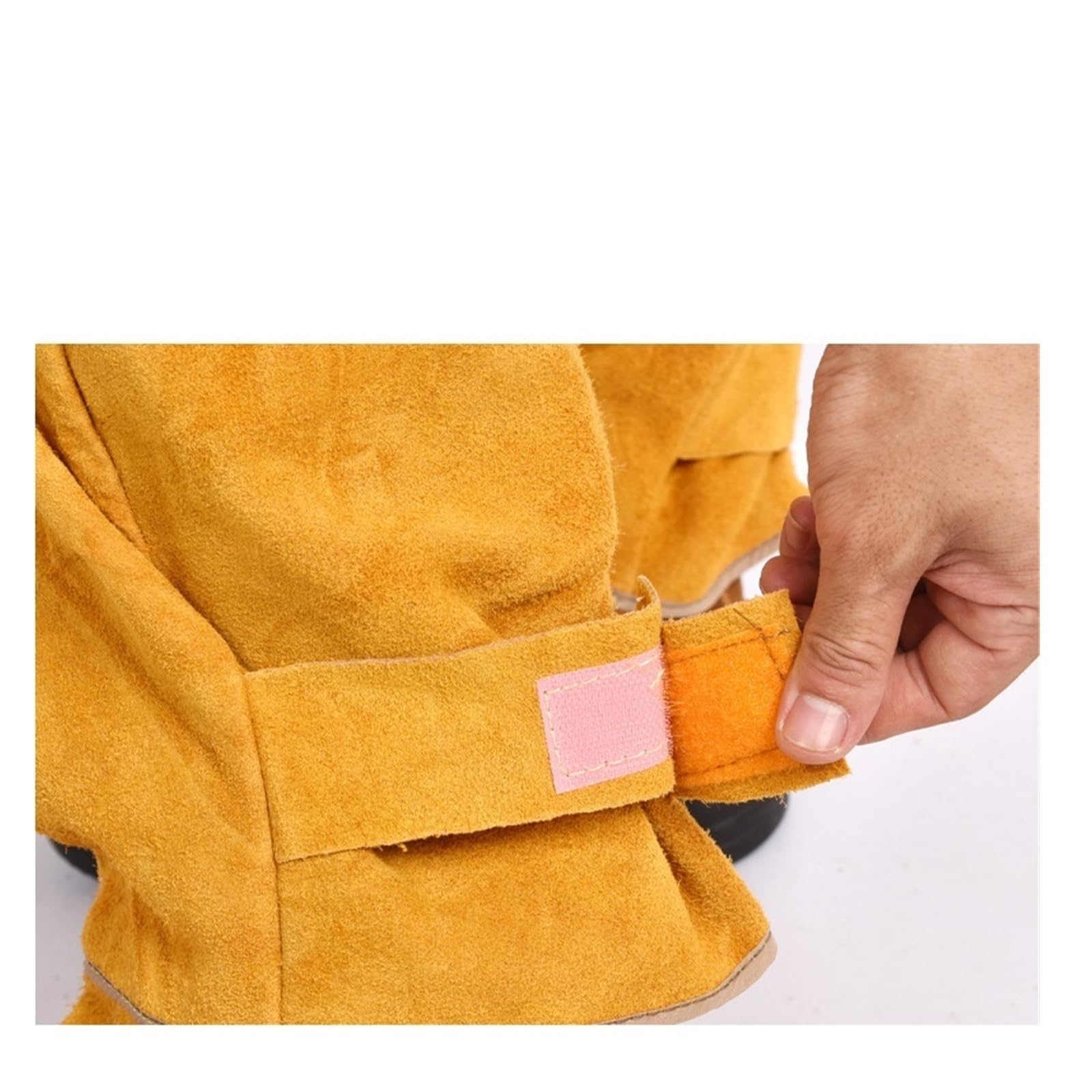 Delantal de soldador, Ropa de soldadura Mono de seguridad general Cuero protector Retardante de llama Correa de soldador(Brown,L)