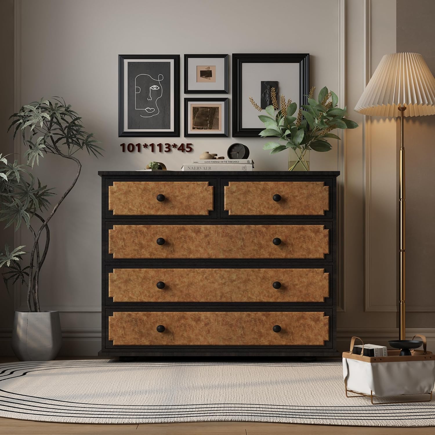 BAYYA Mid Century Modern Wallpaper Copper Peel and Stick Wallpaper Gold/Orange/Brown Industrial Wall Paper 31.5"x80" Rust Vintage Metallic Concrete Contact Paper for Bedroom Bathroom Living Room Wall