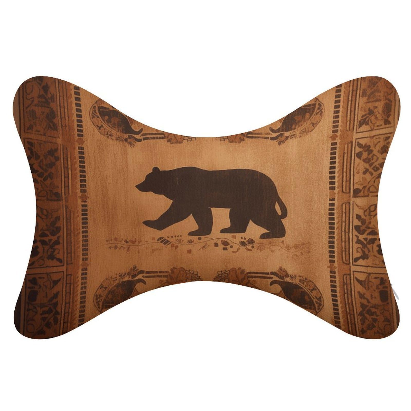 FekiLoot Bear Car Headrest Set of 2,Softness Memory Foam Car Neck Pillow with Breathable Removable Cover Car Neck Support Pillow Ergonomic for Driving, Office