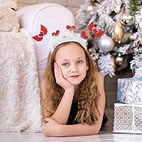 Vista 3 de LUOZZY Valentine Headband Red Heart Headband Valentine Angel Wing Heart-Shaped Headpieces Valentines Day Hair Accessories