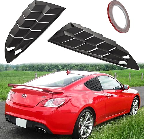 Persianas laterales para parabrisas para Hyundai Genesis Coupé 2010 2012 2013 2014 2015 2016 negro mate