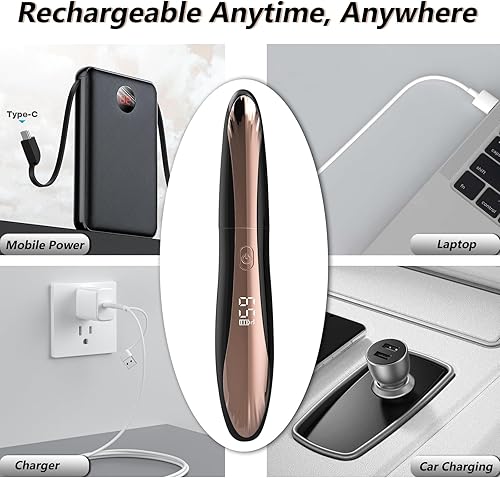 Miniatura 7 de Dust2oasis Rizador de pestañas calentado, rizador de pestañas eléctrico recargable, rizador de pestañas de ojos, elevación de pestañas, 4 modos de