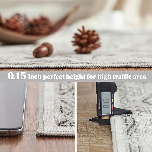 Miniatura 6 de jinchan Alfombra de pasillo de cocina de 3 x 7 pulgadas, alfombra de pasillo lavable, alfombra floral antideslizante con parte trasera de goma,