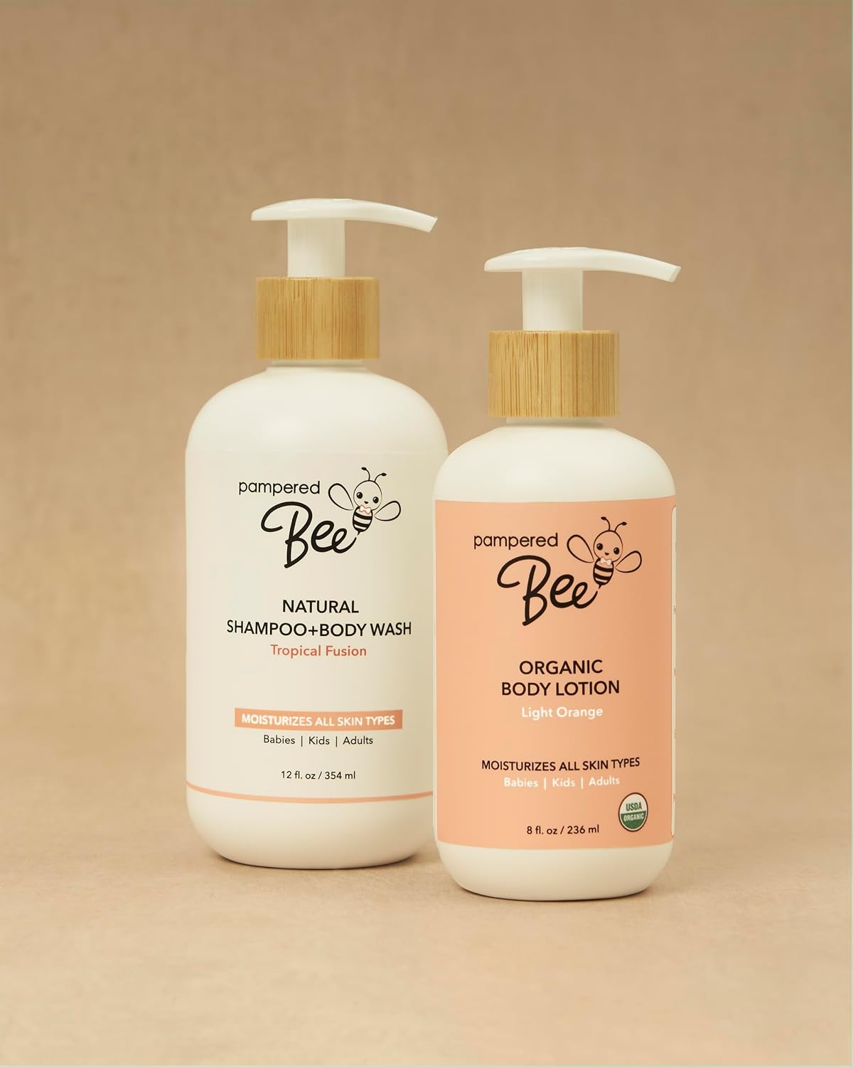 Shampoo & Body Wash (Tropical Fusion), 2-in-1 Natural Formula for Newborns, Toddlers and Kids, 12 oz