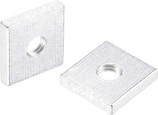 uxcell Square Nuts, M3x10mmx2mm Zinc-Plated Metric Coarse Thread Assortment Kit, 10 Pcs